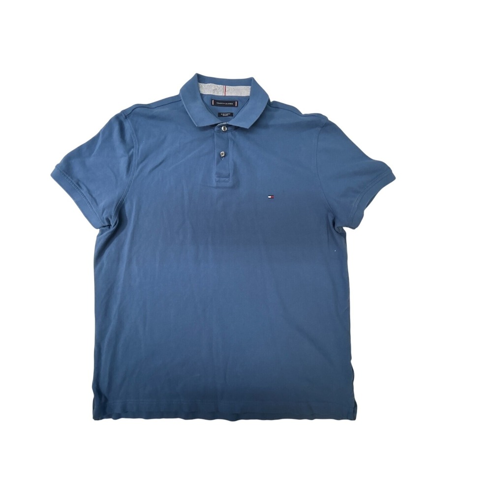 Tommy Hilfiger Mens The‎ 1985 Polo Shirt Blue Regular Fit XXL Short Sleeve